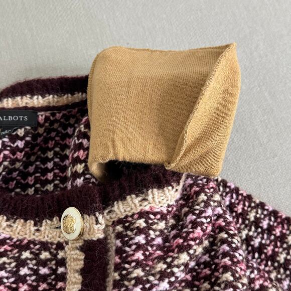 Talbots Tweed Crewneck Cardigan - Picture 6 of 10